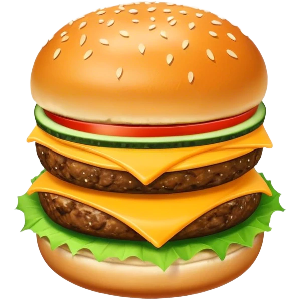 Burger with cheese and cucumber emoji