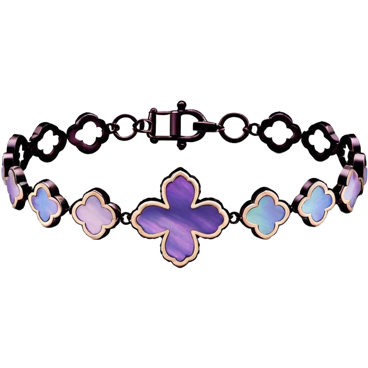 Van Cleef Vintage Alhambra bracelet in Mother of pearl purple emoji
