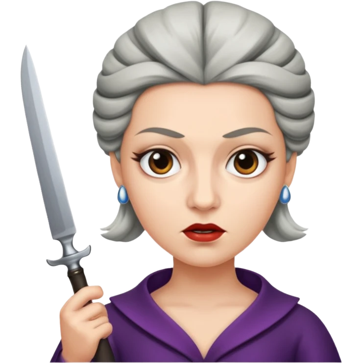 Opera singer with a knife  emoji