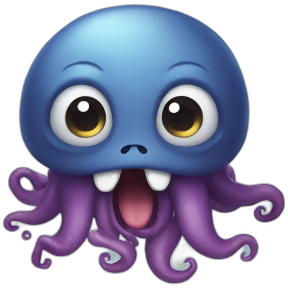 cute kraken crying emoji