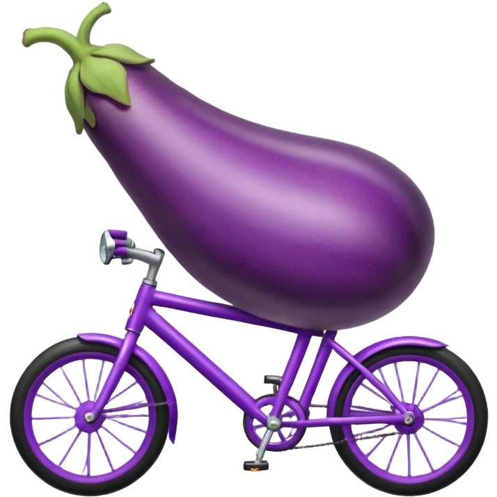 A eggplant riding a bike emoji