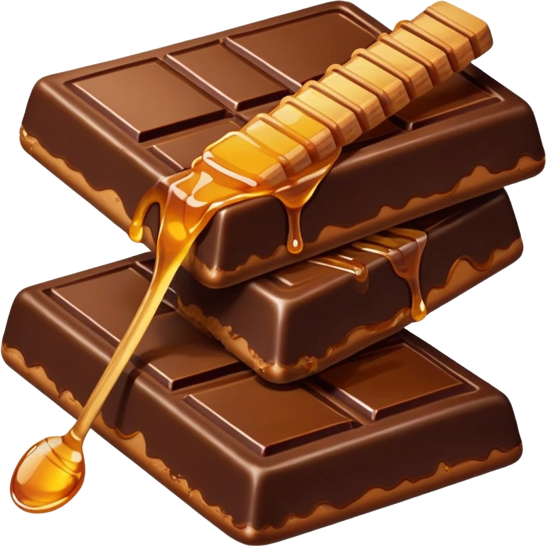 chocolate bar with honey on top emoji