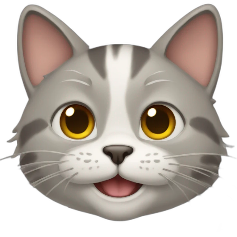 Cat with big smile emoji