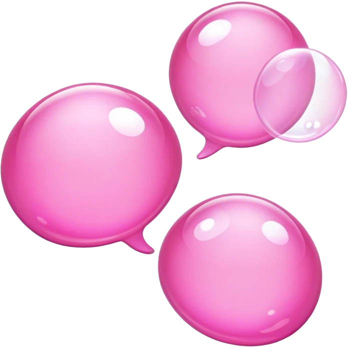 🫧, pink,transparent,3 emoji