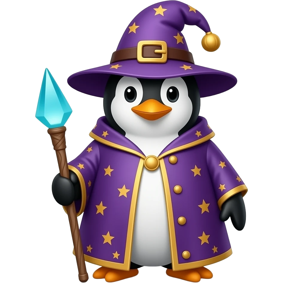 Penguin Wizard emoji