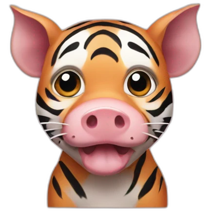 pig tiger cross emoji
