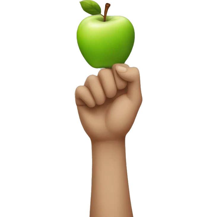 Hand holding blunt Apple style emoji