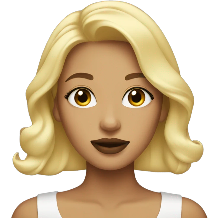Blonde lipstick emoji