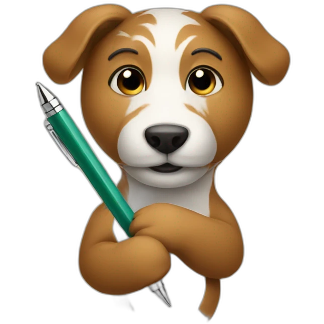animal holding a pen emoji