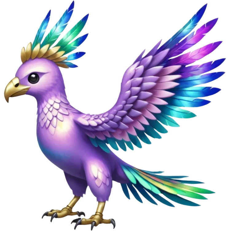 Broad-Winged Lofty Feathery High-Altitude Pokémon-Fakémon-Digimon-Creature, (full body) emoji