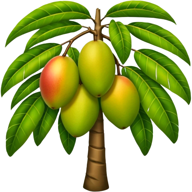 Mango tree, very less mangos, big and heavy leafs, more leafs. emoji