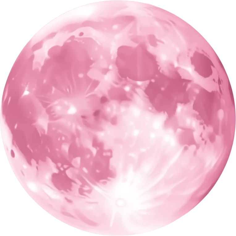 Living pink moon in a magical world emoji