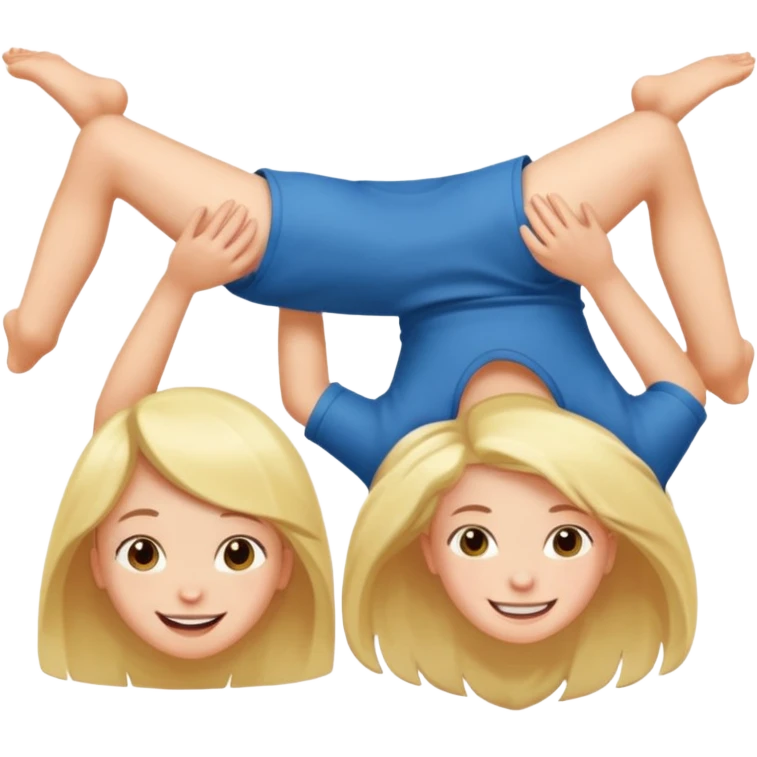 boy upside down with girl emoji
