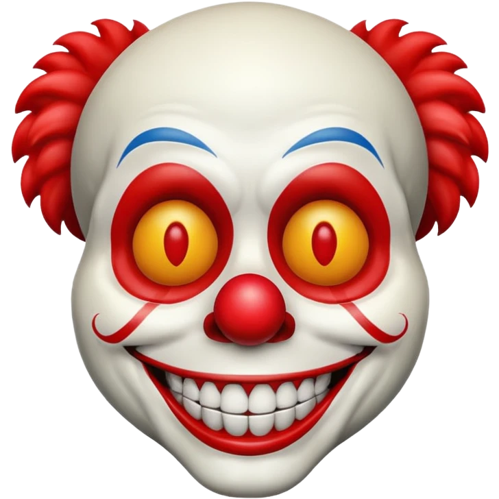 Make an image of a skull clown emoji