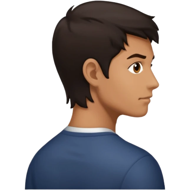 man facing away emoji
