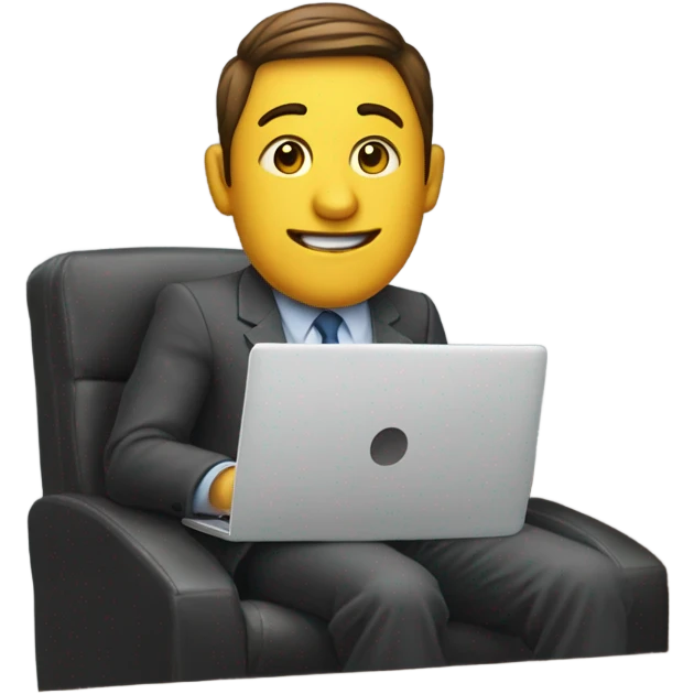 split person half working at an office and the other half working remot emoji