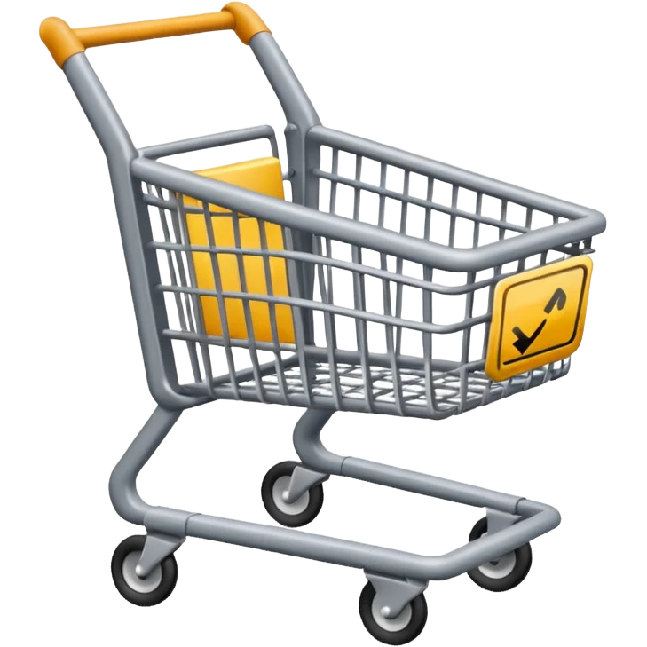 a grey shopping cart emoji