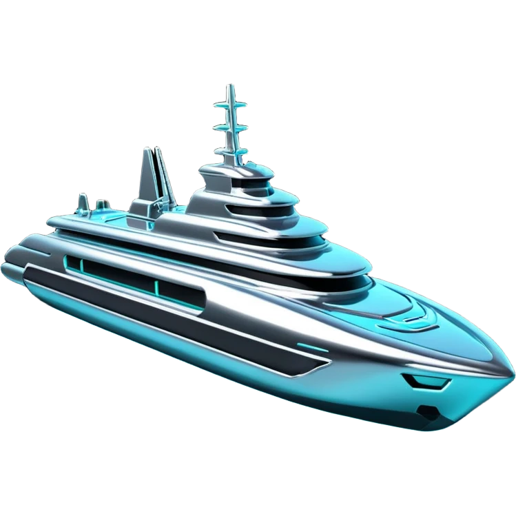 Create a highly polished, 3D game UI–style illustration of a SHIP emoji