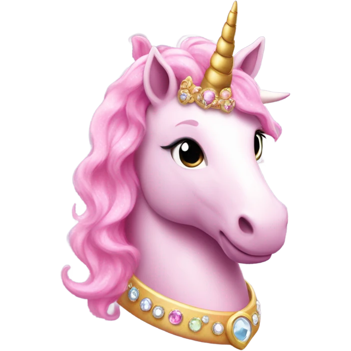 Pink unicorn princess  emoji