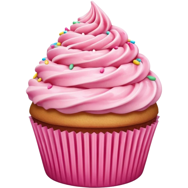 Cupcake with pink icing emoji