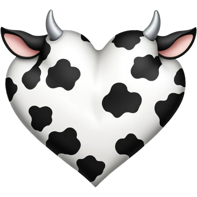 Cow print heart  emoji
