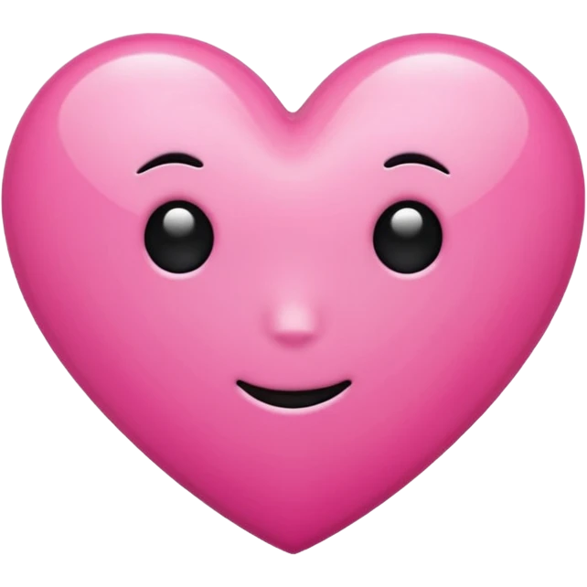 emo heart with black and pink colors emoji
