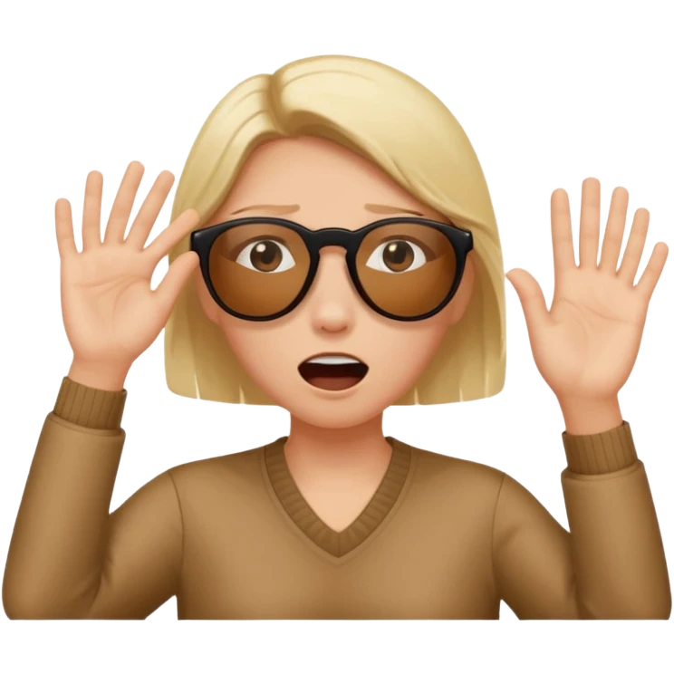 shocked face but using one hand to pull sunglasses off. only half of their eyes will be visible
 shocked face but using one hand to pull sunglasses off. only half of their eyes will be visible emoji