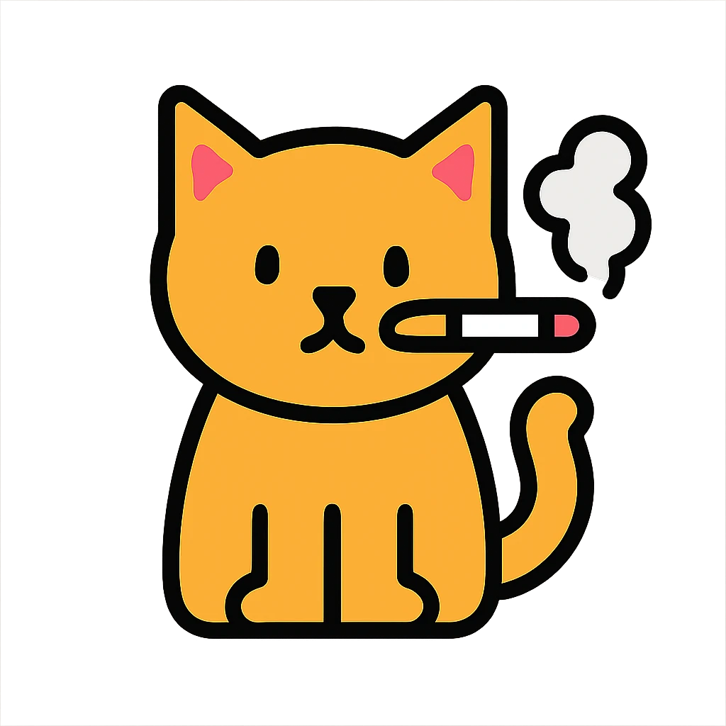 cat with sigarette emoji