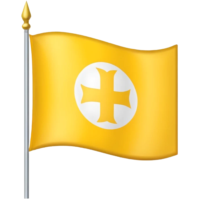 flag yellow white yellow mystical symbol emoji