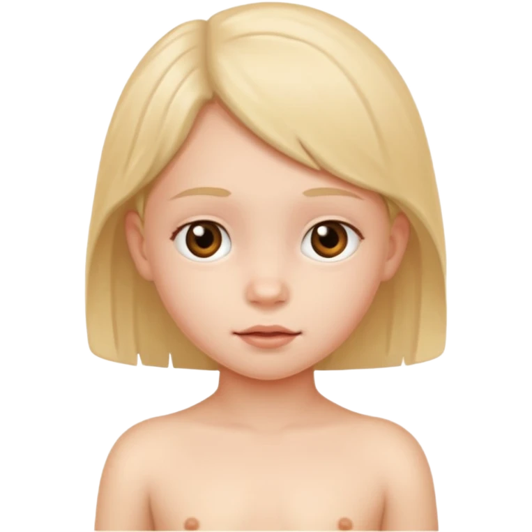 Enfant nue avec emoji
