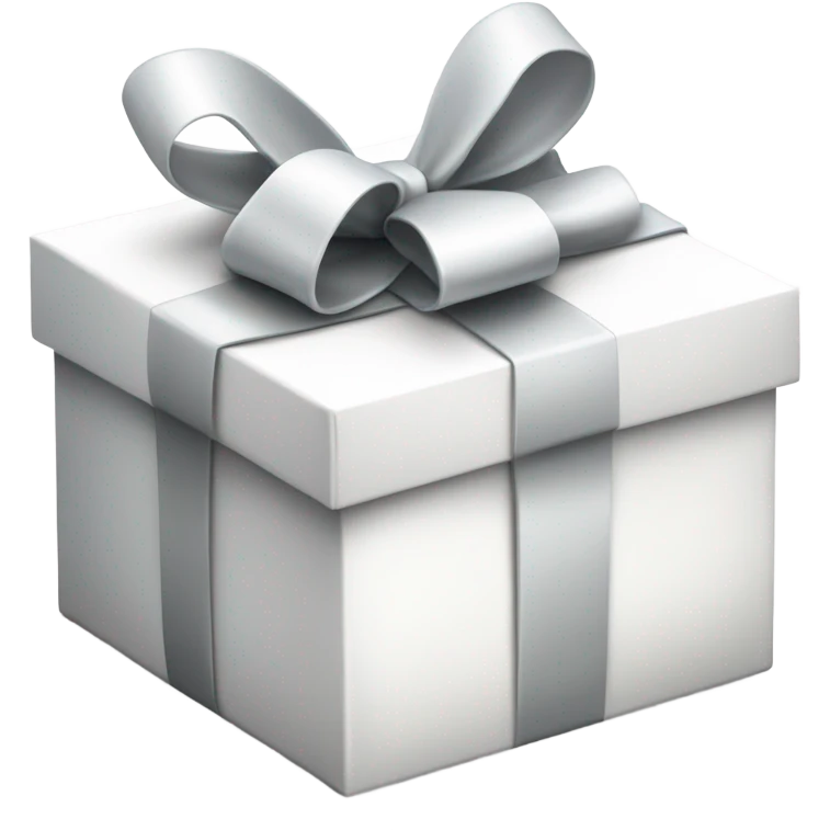 white gift box emoji