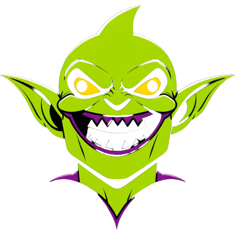 green goblin worshipping the sun emoji