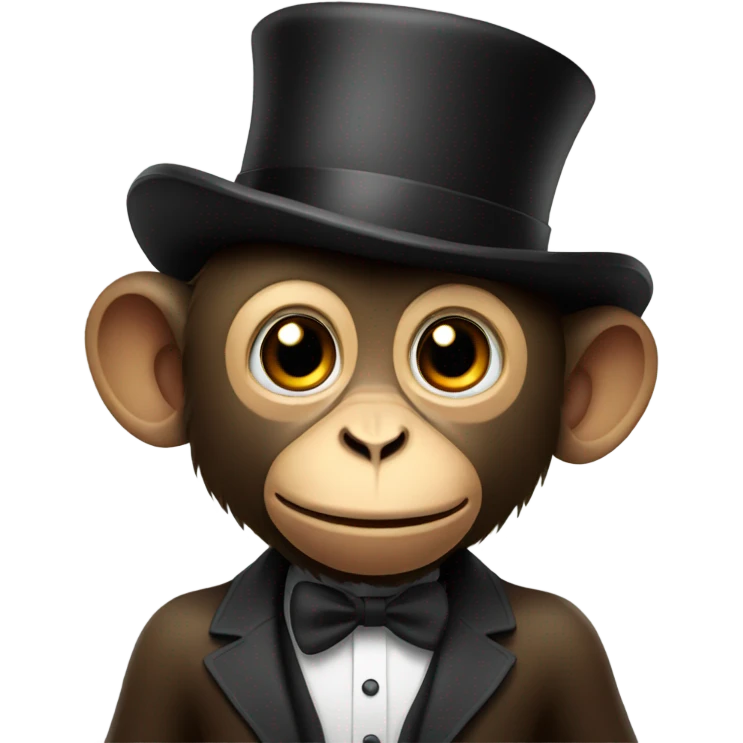 Monkey with a top hat emoji