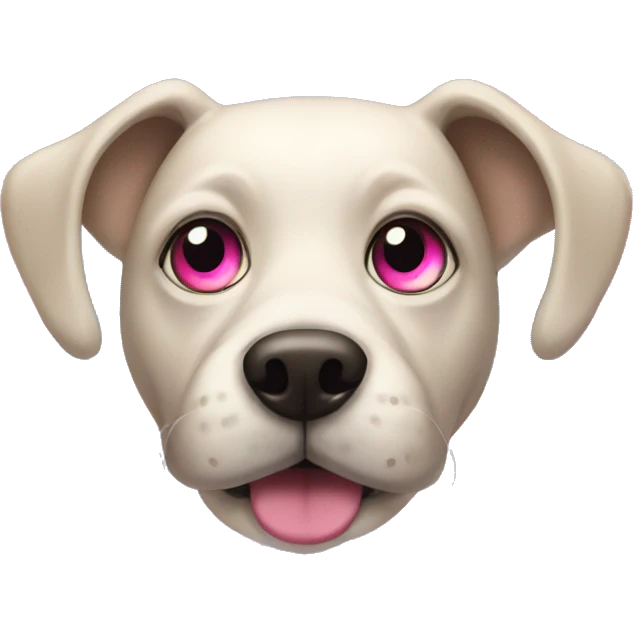 rainbow dog with pink eyes emoji