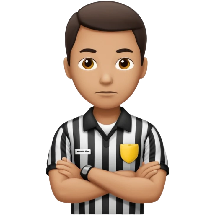 referee with crossed arms up emoji