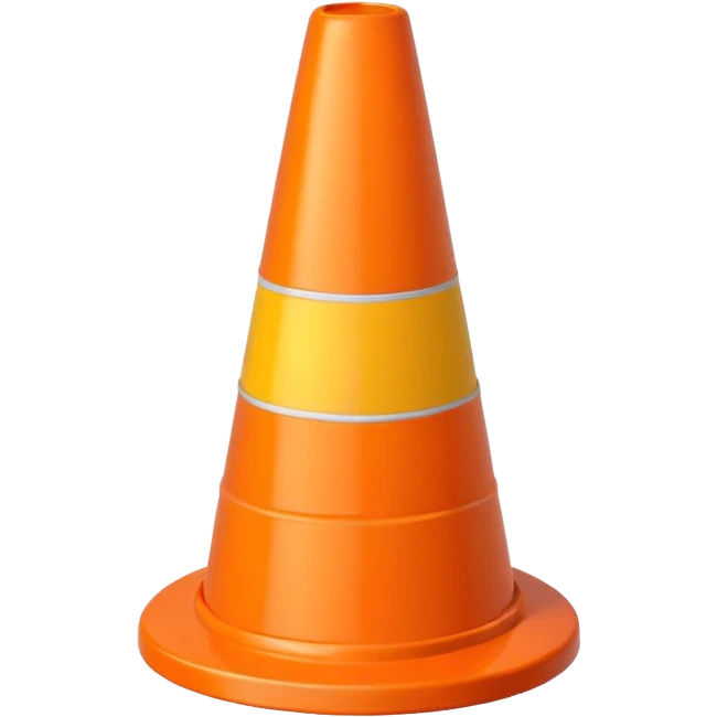 orange traffic cone  emoji