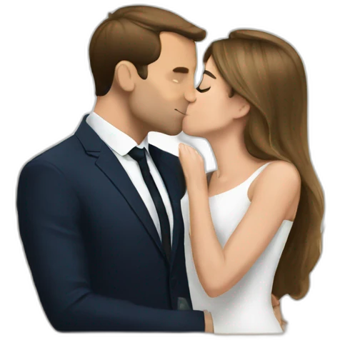 Macron kiss emoji