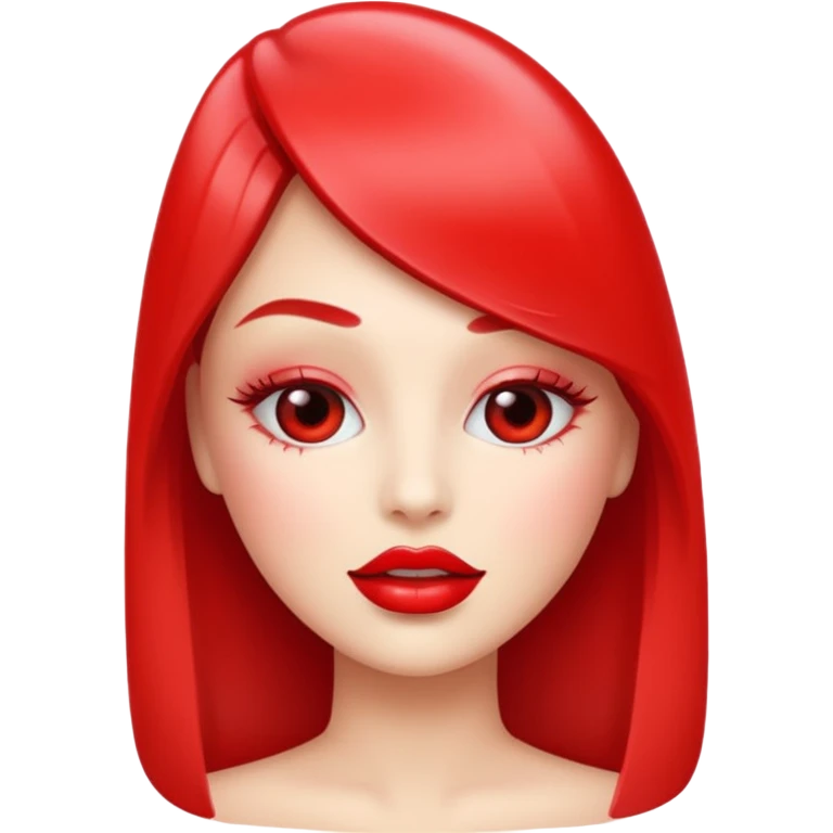 Generate a high-quality emoji of a red lipstick, realistic shape and color, smooth gradient colors, no facial features, simple white background, high-resolution.
 emoji