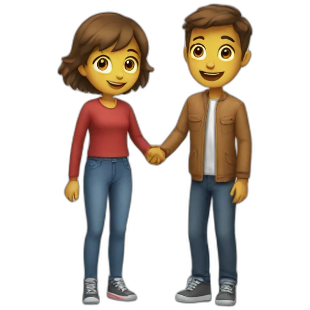 Boy saying hi to a girl  emoji