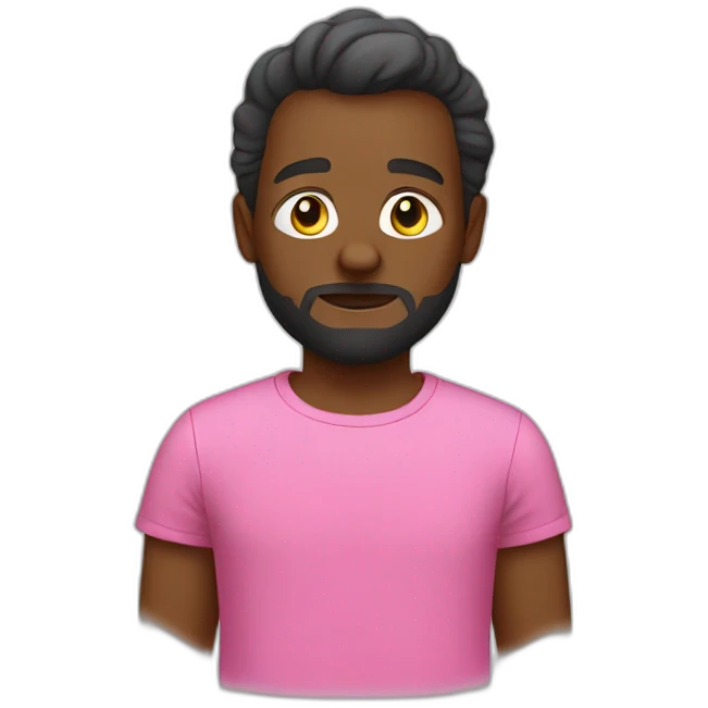 boy in pink t-shirt with worf idea on the chest emoji