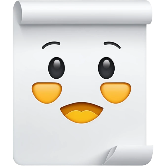 a piece of paper emoji