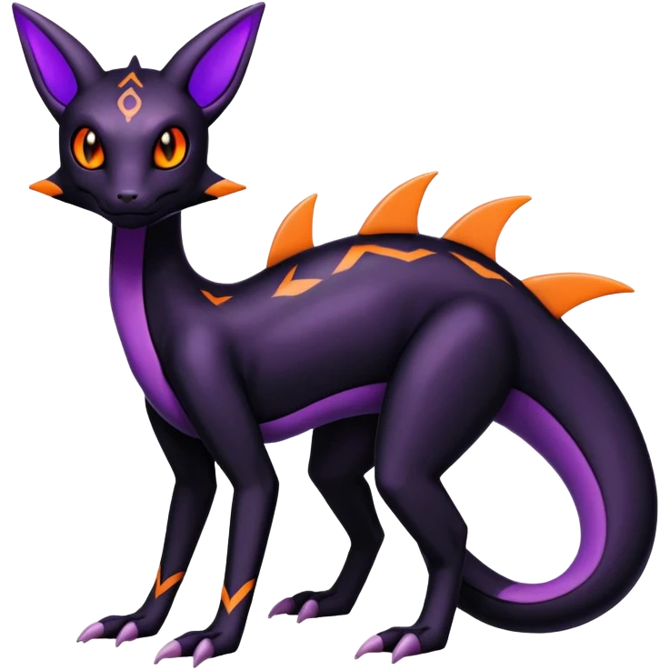Salazzle-Salandit-Umbreon-Fakémon-hybrid-creature (full body)  emoji