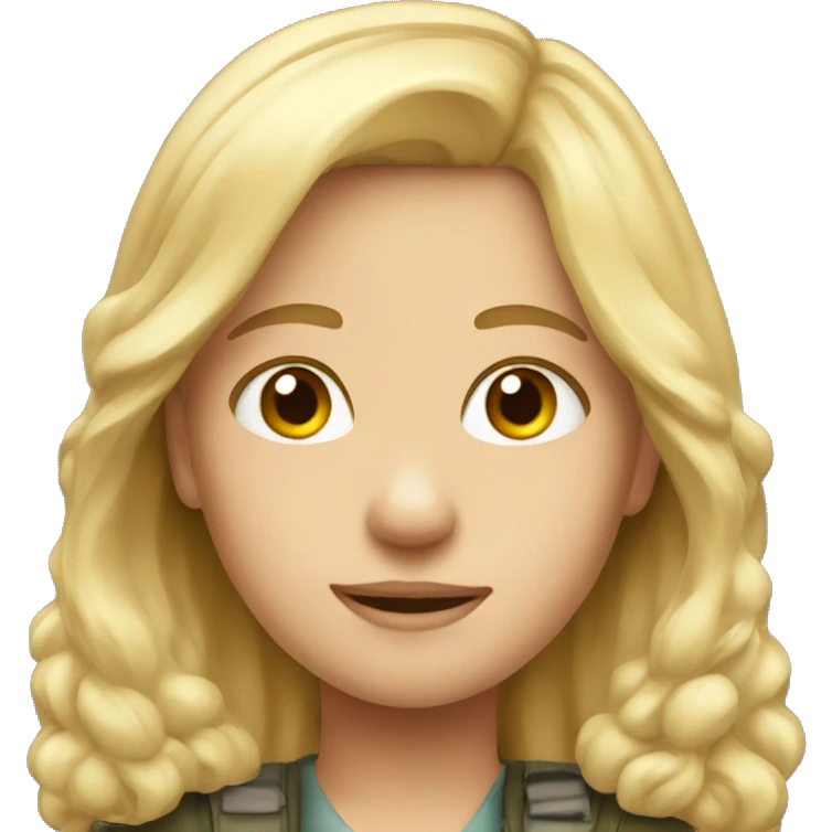 Blond girl long hair pilot emoji