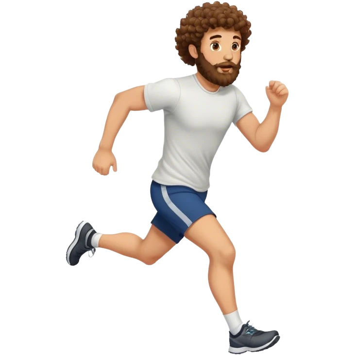 Ux Designer called Christian, likes running, cycling and marathon running, has curly hair and a brown beard.  emoji