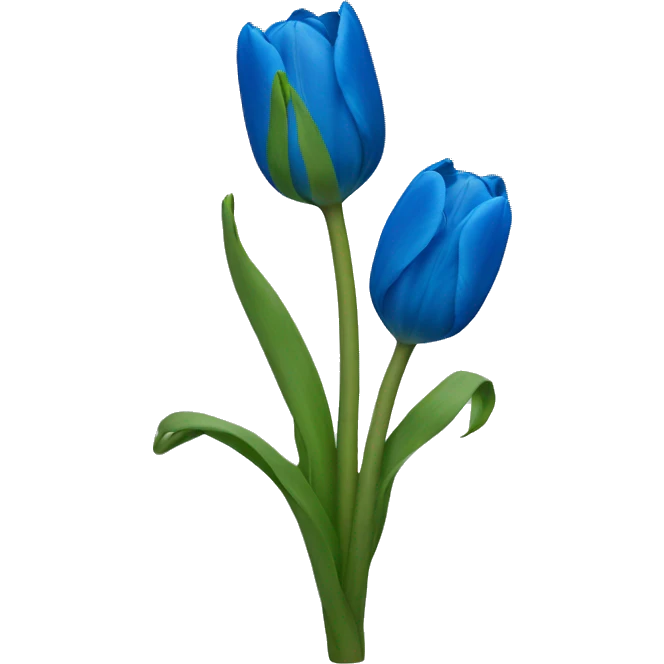 Blue tulips emoji
