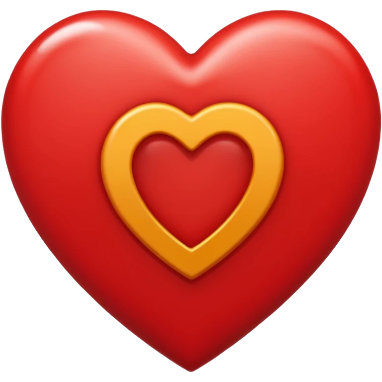 Love heart in red color and center s letter only emoji
