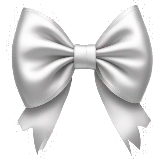 white satin bow emoji