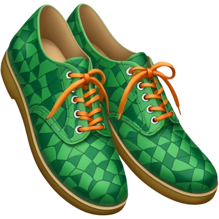 green patterned shoes  emoji