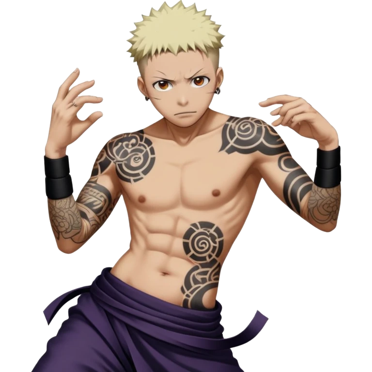 Sukuna from jujutsu Kaisen performing a fuga emoji