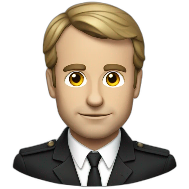 Macron noir emoji